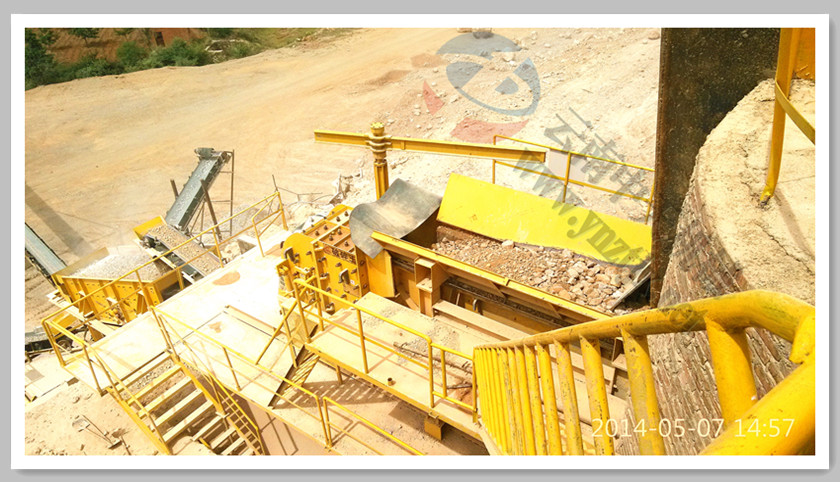 云南安寧日產(chǎn)1000噸二合一反擊破生產(chǎn)現(xiàn)場